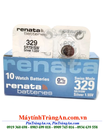 Renata SR731SW-329; Pin đồng hồ 1.55v Silver Oxide Renata SR731SW-329